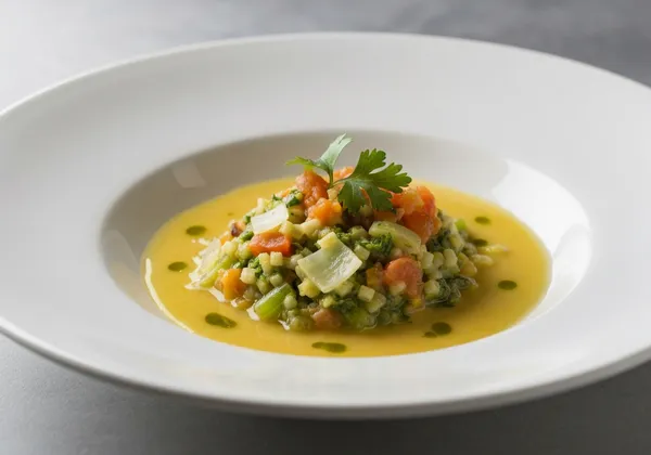 Sopa de Verduras con Huevo Duro