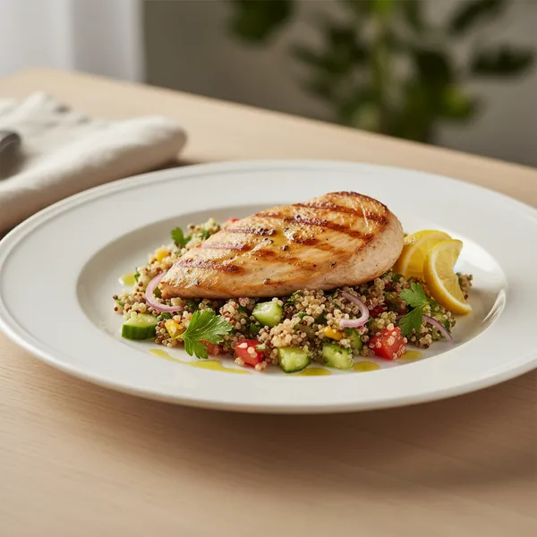 Pechuga de Pavo a la Plancha con Ensalada de Quinoa