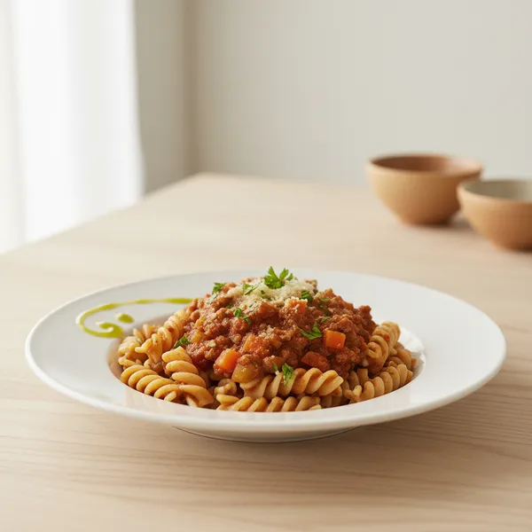 Pasta Integral con Salsa Boloñesa Magra