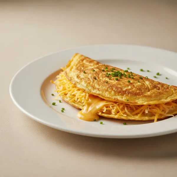 Tortilla francesa con queso