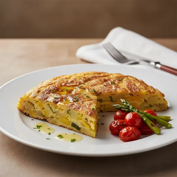 Tortilla de patatas y calabacín