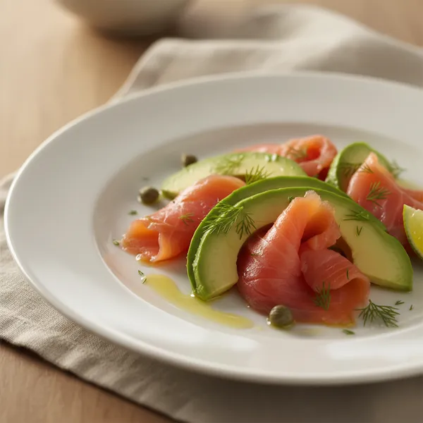 Salmón ahumado con aguacate