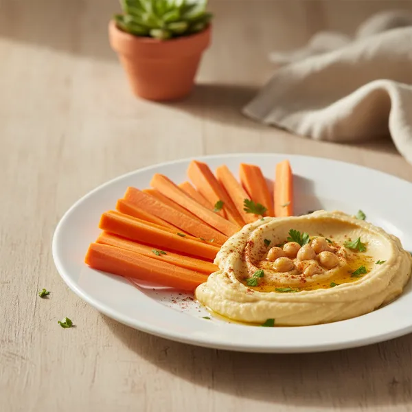 Palitos de zanahoria con hummus