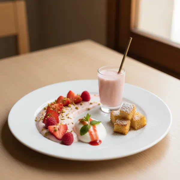 Batido de fresa y yogur