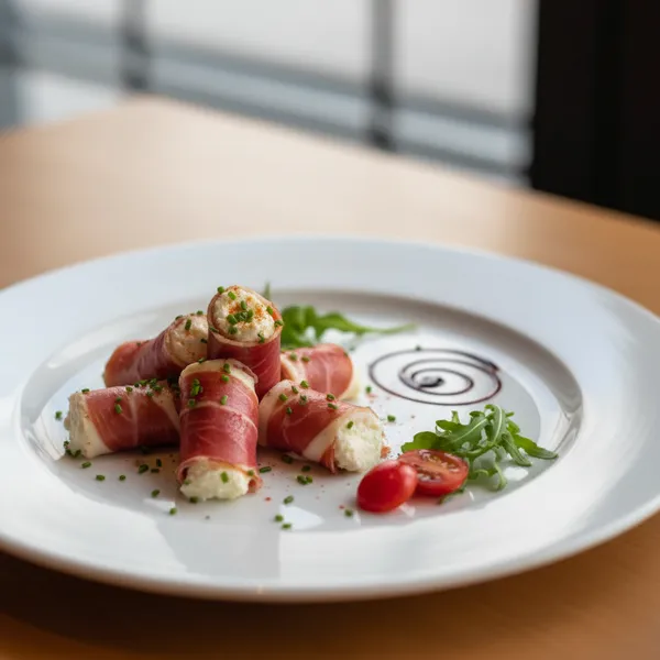 Rollitos de jamón con queso