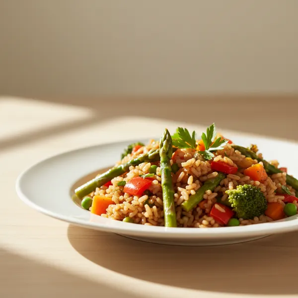 Arroz integral con verduras