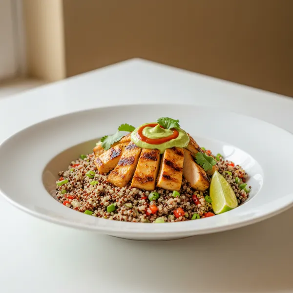 Bowl de quinoa con pollo