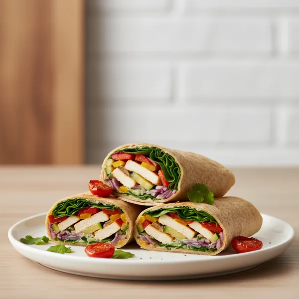 Wrap de pollo y verduras
