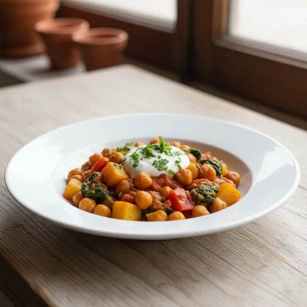 Curry de garbanzos vegano