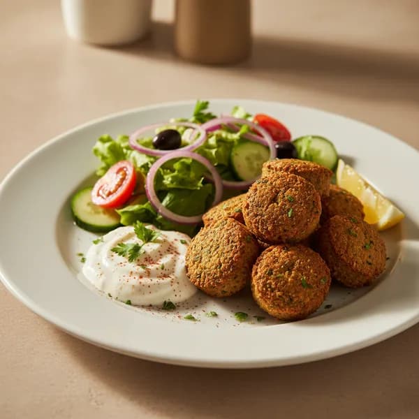 Falafel con ensalada