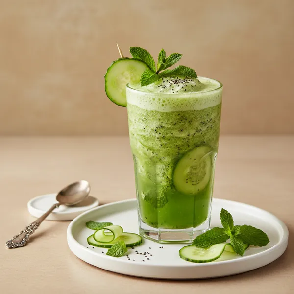 Batido verde detox de pepino