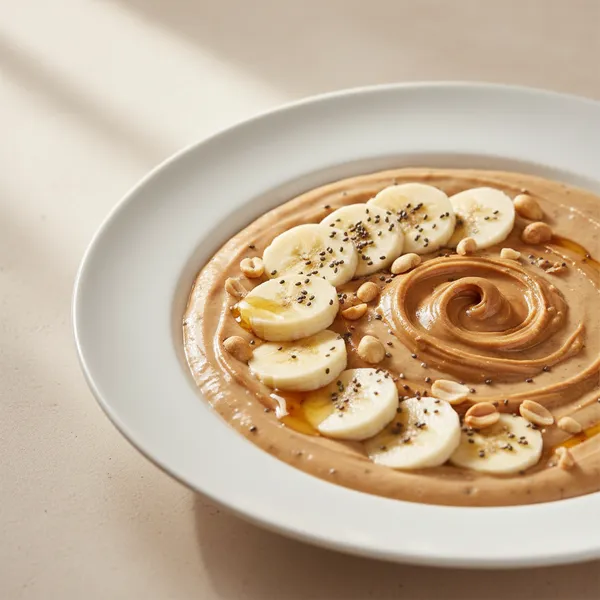 Batido de mantequilla de cacahuete y plátano