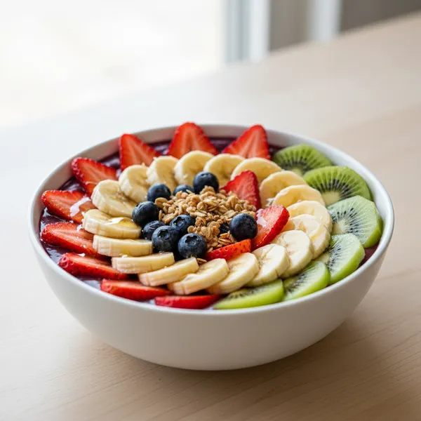 Açaí bowl con frutas
