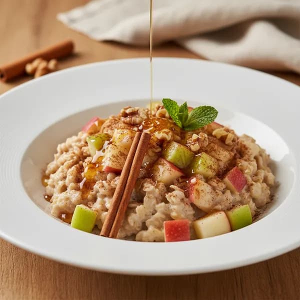 Overnight oats con manzana y canela