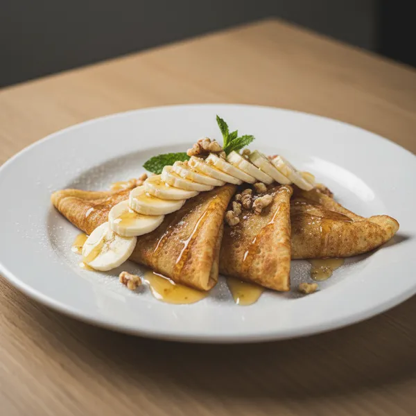 Crepes de avena con plátano