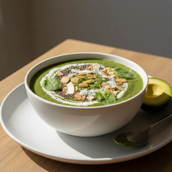 Batido verde keto de espinacas