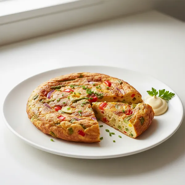 Tortilla de verduras variadas