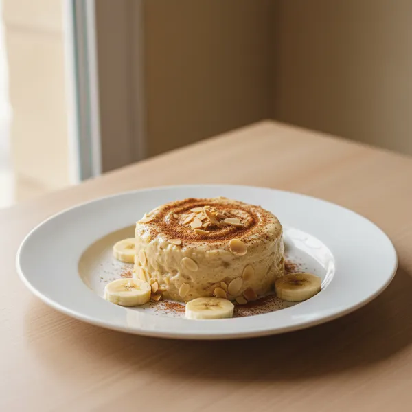 Batido de plátano con almendras y canela