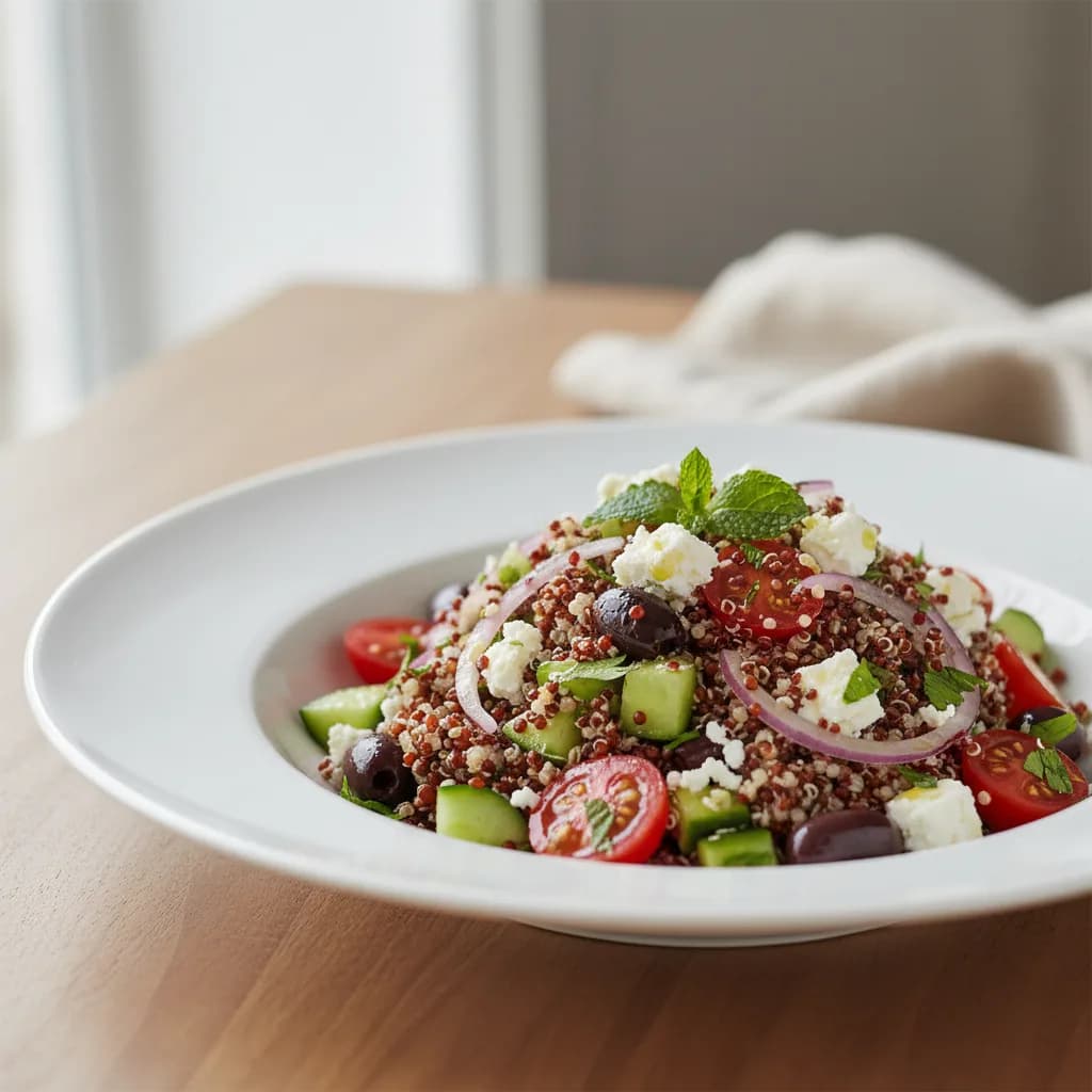 Ensalada de Quinoa Mediterránea con Feta
