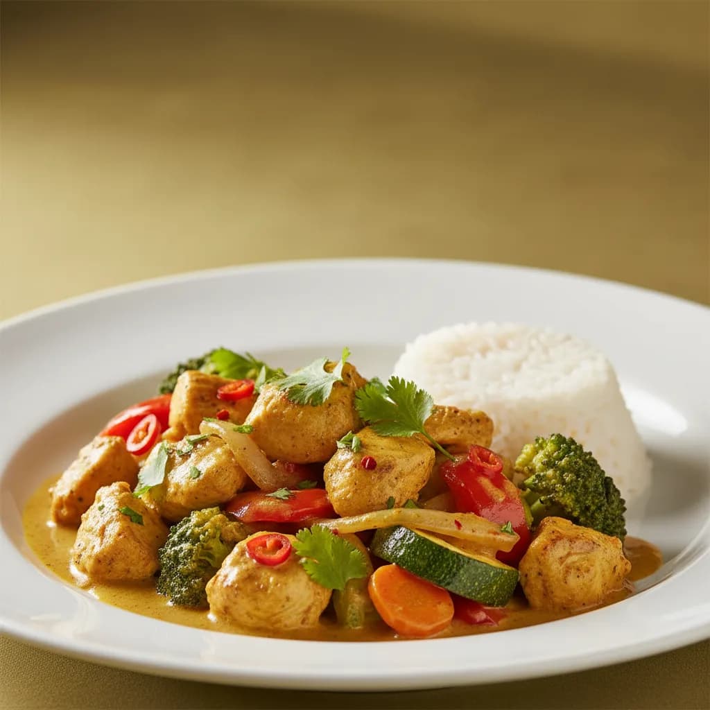 Salteado de Pollo y Verduras al Curry