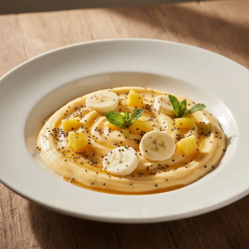 Smoothie Tropical de Plátano y Piña con Chía