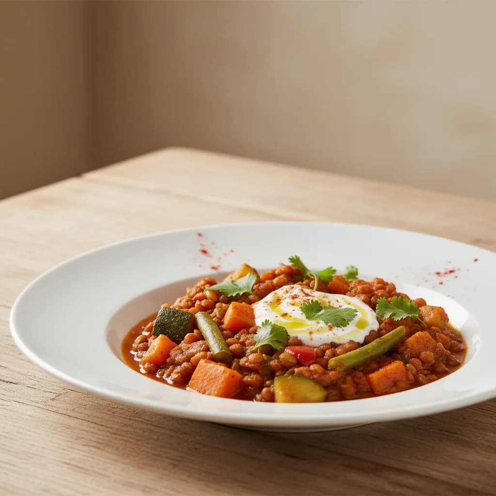 Curry de Lentejas y Verduras