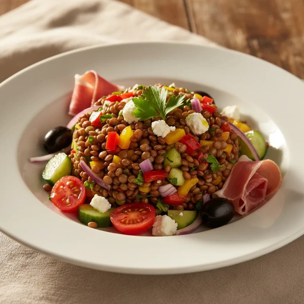 Ensalada Mediterránea de Lentejas