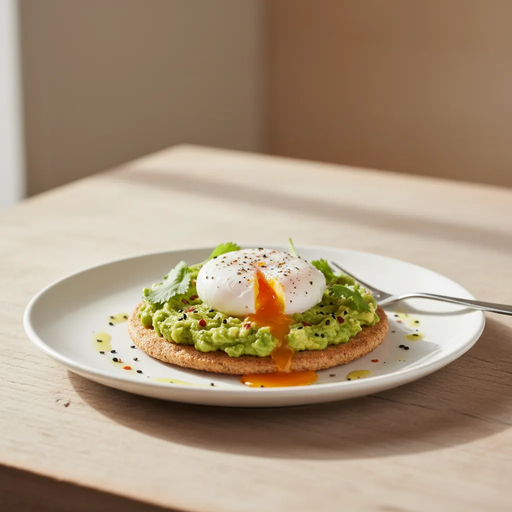 Tostada Integral con Aguacate y Huevo Escalafado