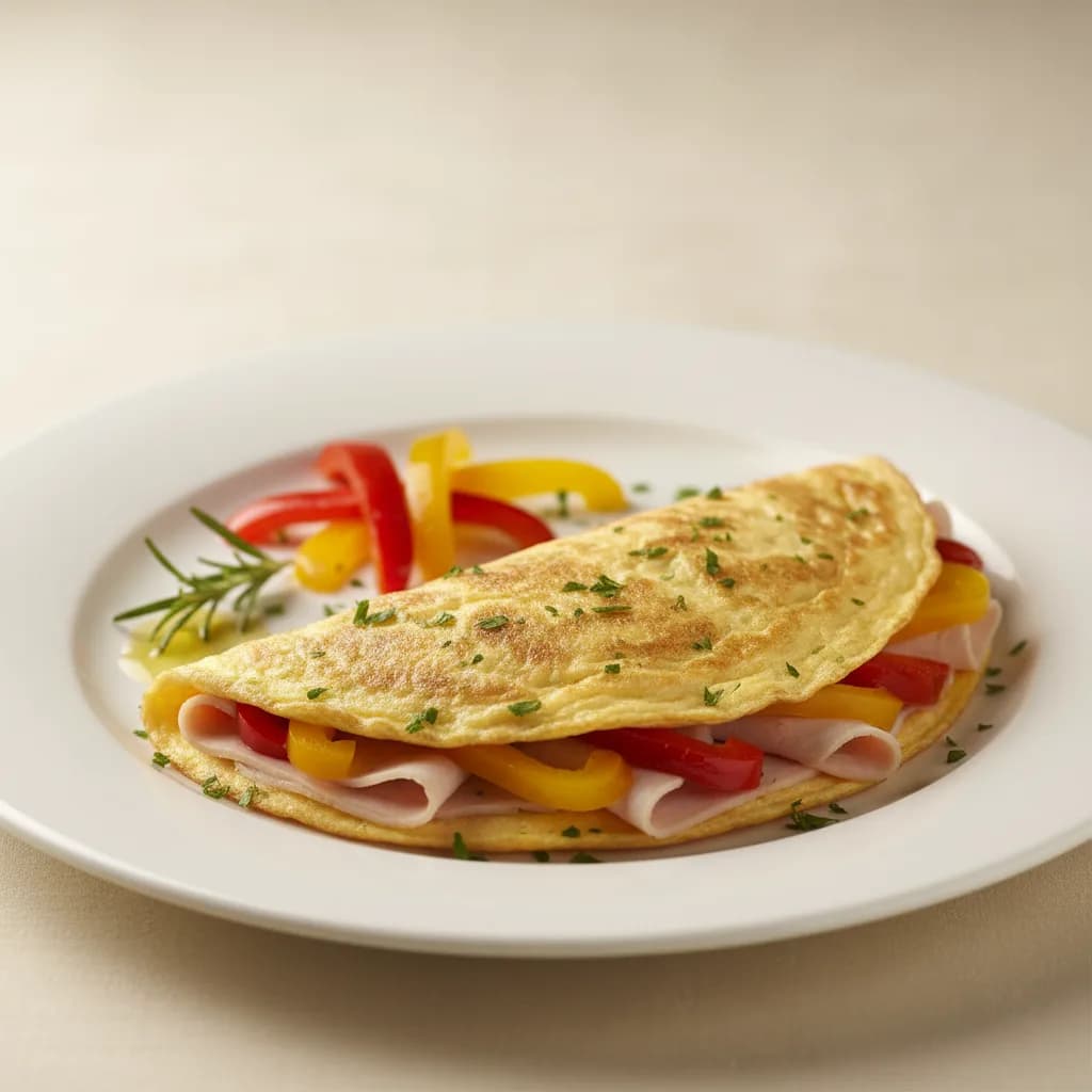 Tortilla Francesa de Pavo y Pimiento