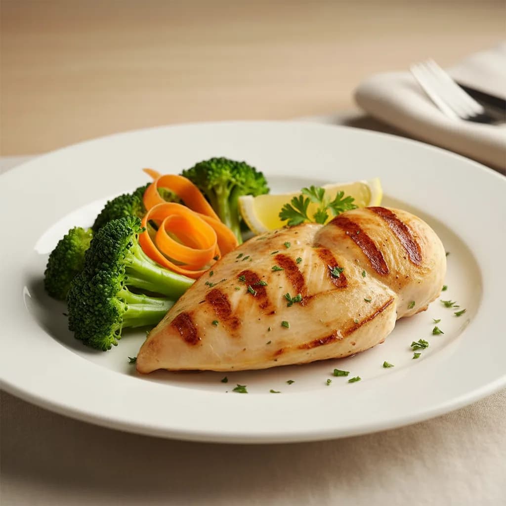 Pechuga de Pollo a la Plancha con Brócoli y Zanahoria