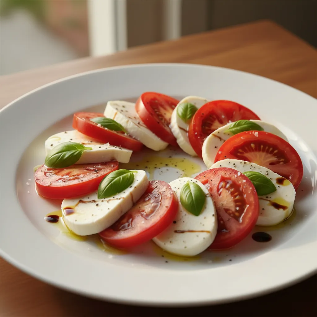Ensalada Caprese con Queso Fresco y Albahaca