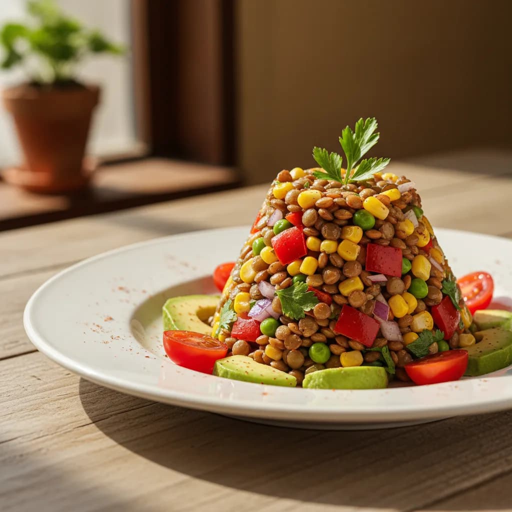 Ensalada Fresca de Lentejas con Verduras