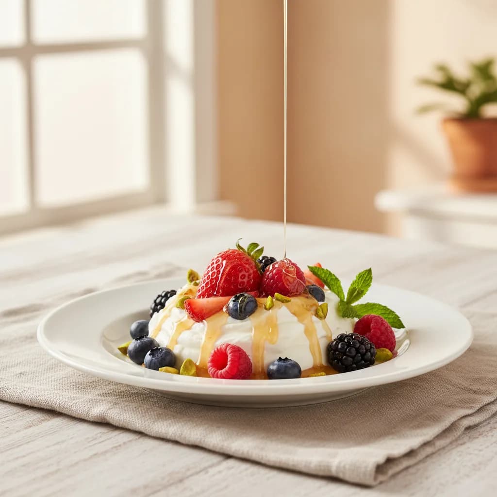 Yogur Griego con Frutos Rojos y Miel