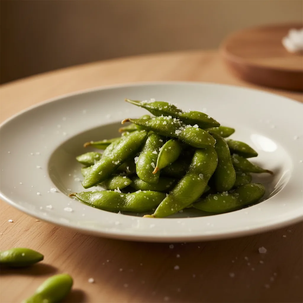 Edamame al Vapor con Sal Marina