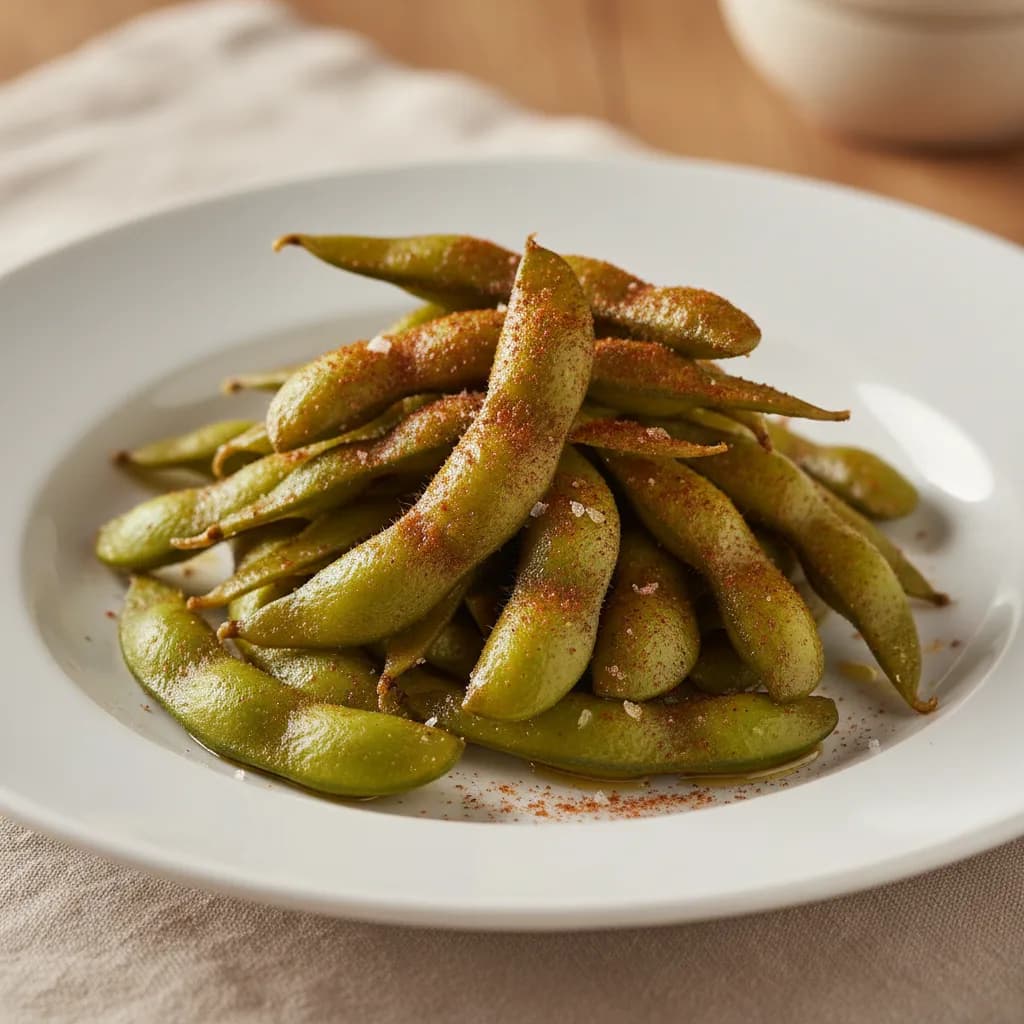 Edamame al Vapor con Pimentón Dulce