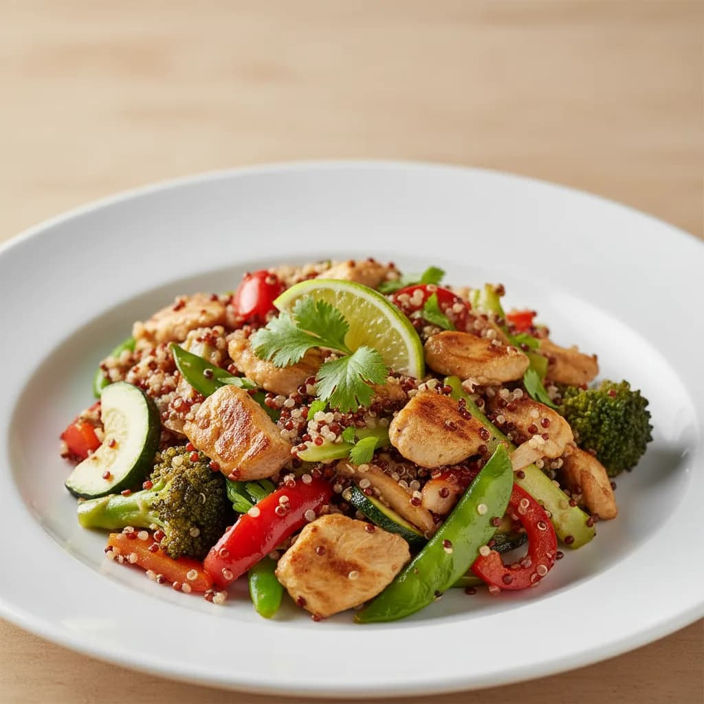 Wok de Pavo con Quinoa y Verduras