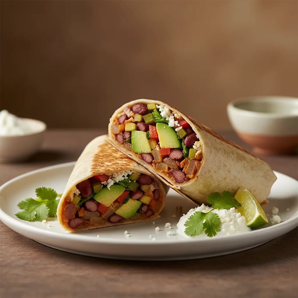 Burrito Vegetariano de Alubias Rojas y Aguacate