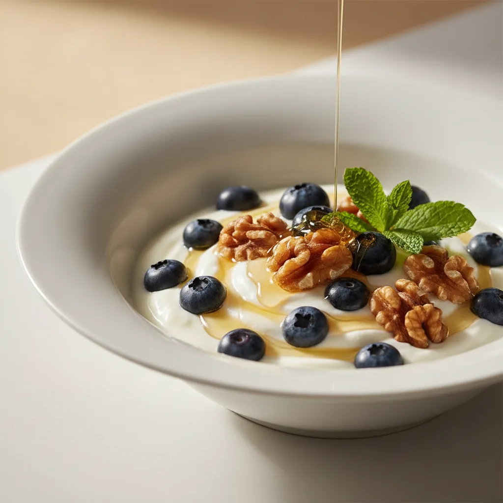 Yogur Griego con Arándanos y Nueces