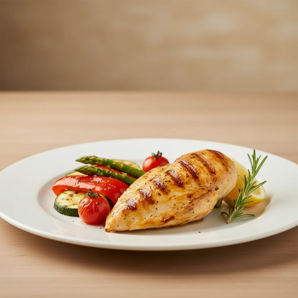 Pechuga de Pollo a la Plancha con Verduras Asadas