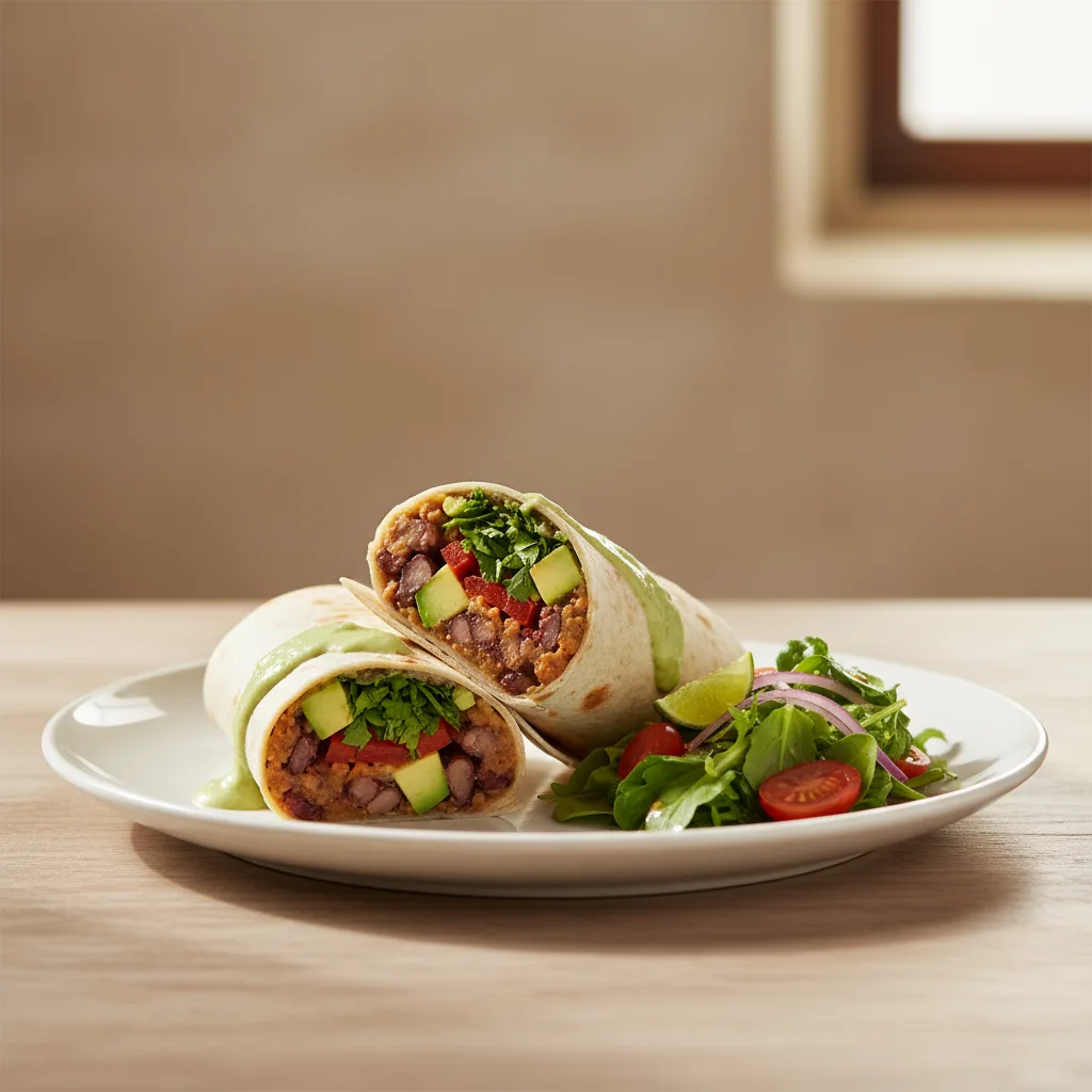 Wrap de Alubias Rojas con Aguacate y Pimiento