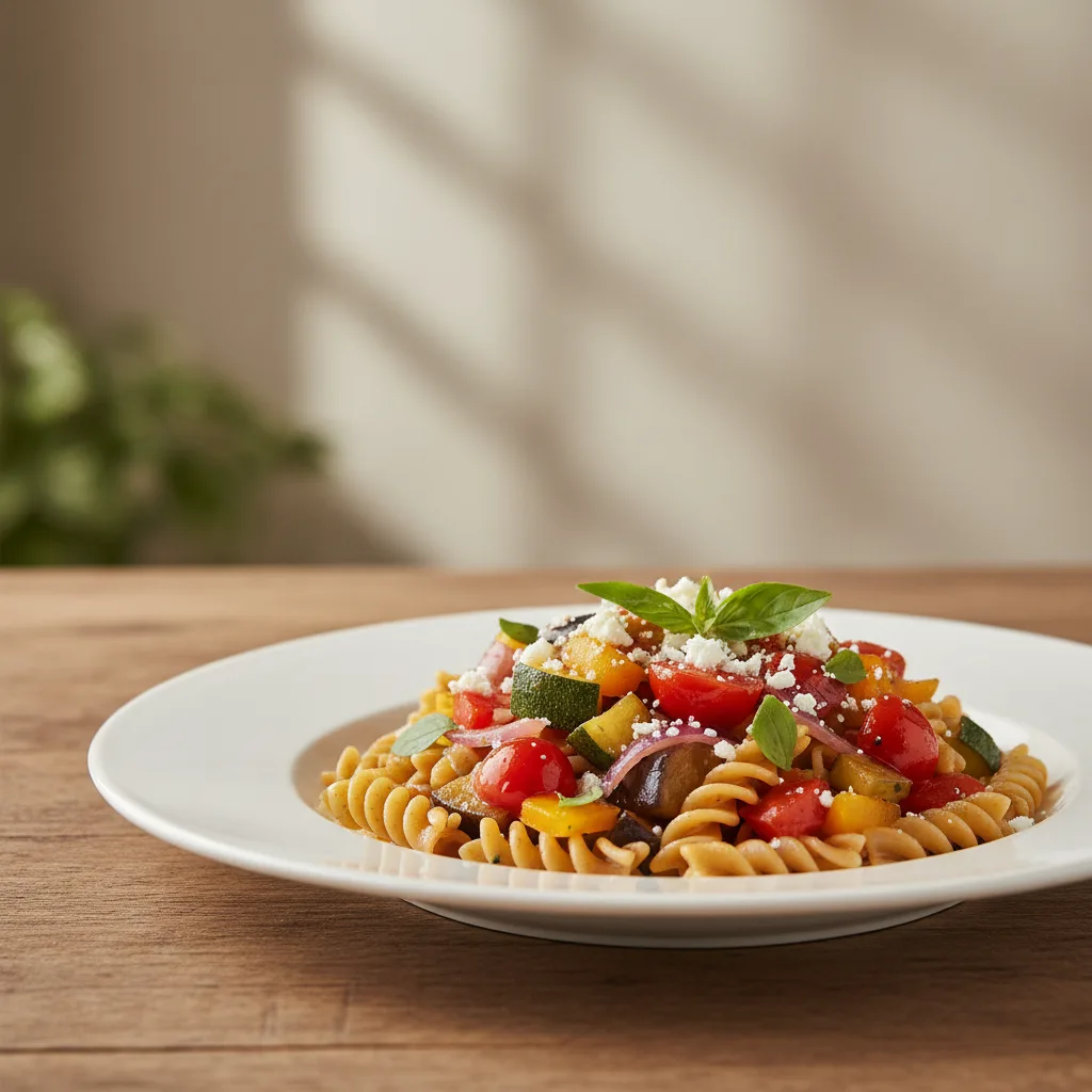 Pasta Integral con Pisto Mediterráneo Ligero