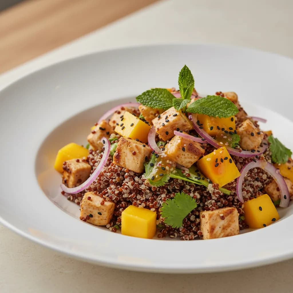 Ensalada de Quinoa con Pollo y Mango