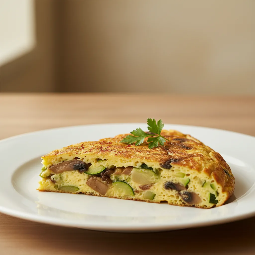 Tortilla de Calabacín y Champiñones